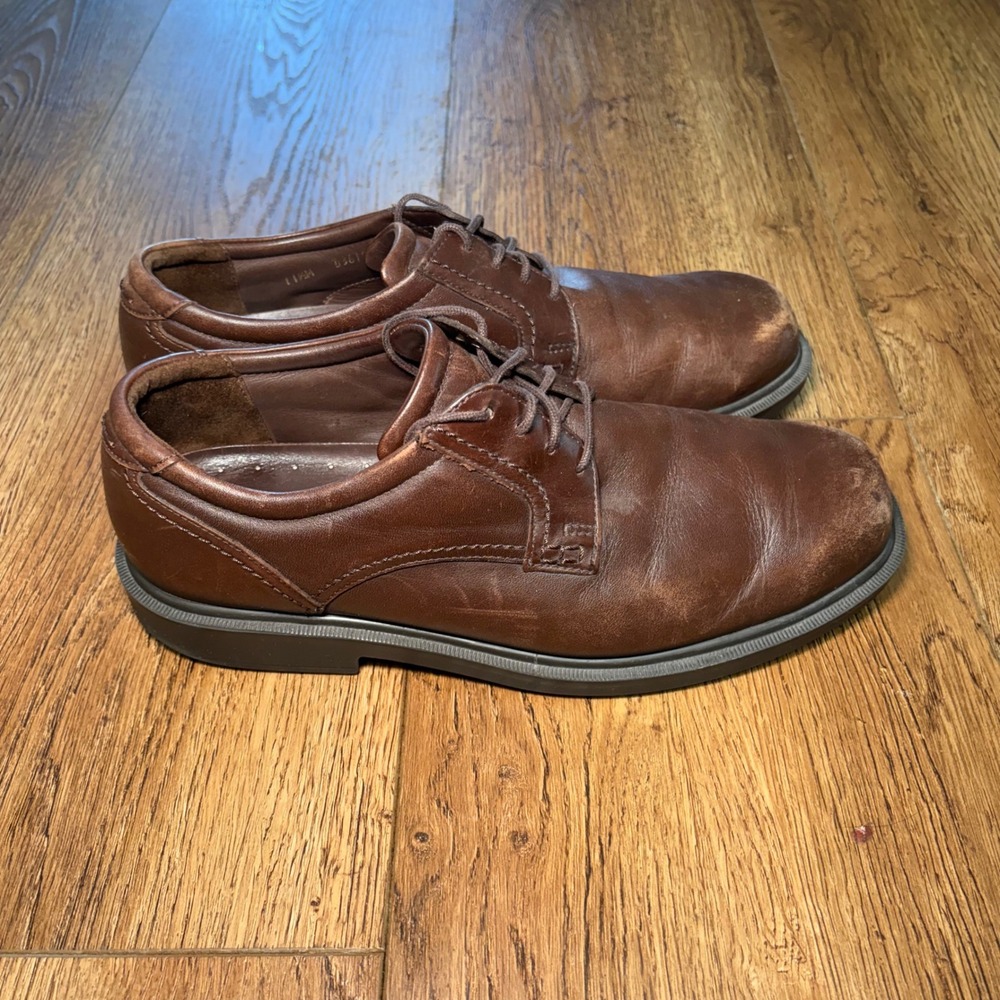 Vintage SAS Ambassador Brown Leather Lace Up Oxford Shoes Made in USA Mens 11.5M